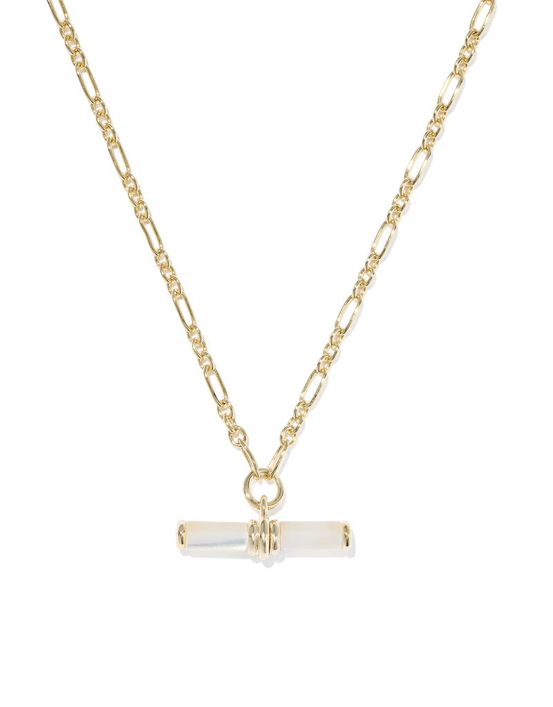 KENDRA SCOTT Bree Beaded T-Bar Pendant Necklace in Gold