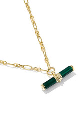 KENDRA SCOTT Bree Beaded T-Bar Pendant Necklace in Gold