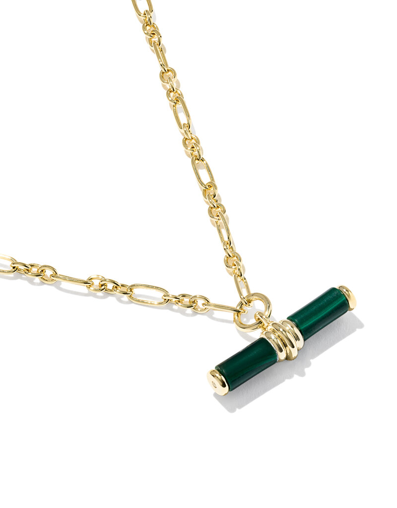 KENDRA SCOTT Bree Beaded T-Bar Pendant Necklace in Gold