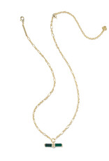 KENDRA SCOTT Bree Beaded T-Bar Pendant Necklace in Gold