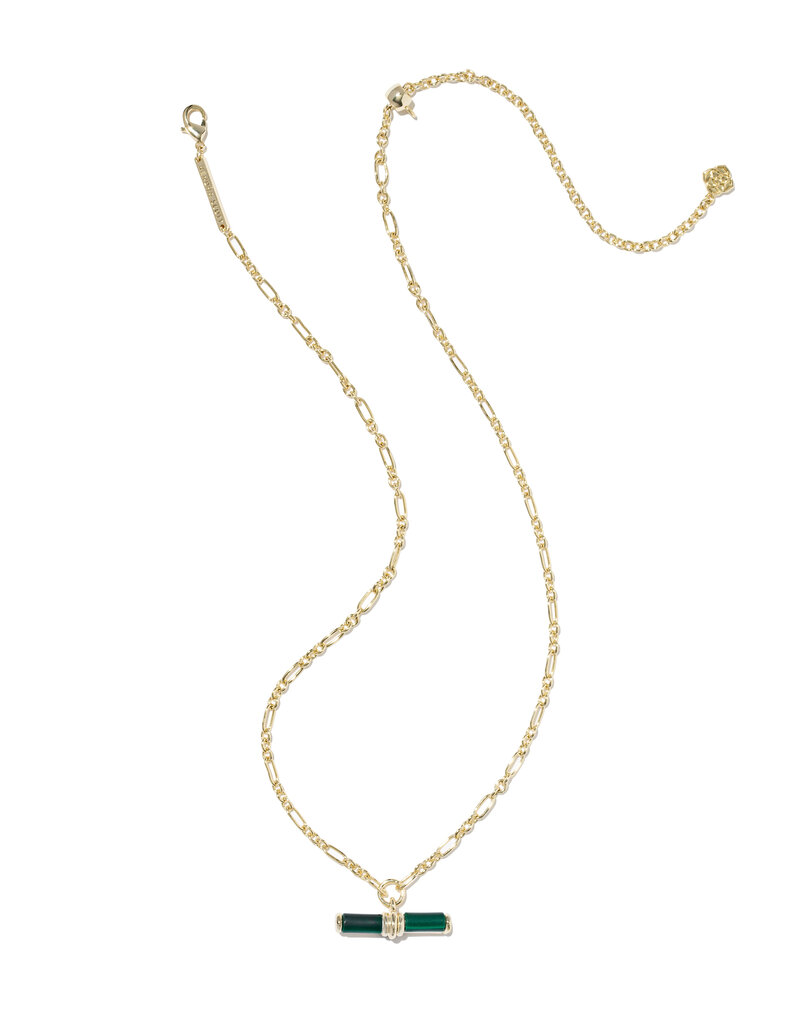 KENDRA SCOTT Bree Beaded T-Bar Pendant Necklace in Gold