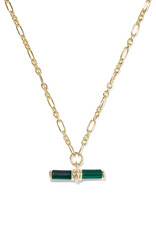 KENDRA SCOTT Bree Beaded T-Bar Pendant Necklace in Gold