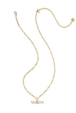 KENDRA SCOTT Bree Beaded T-Bar Pendant Necklace in Gold