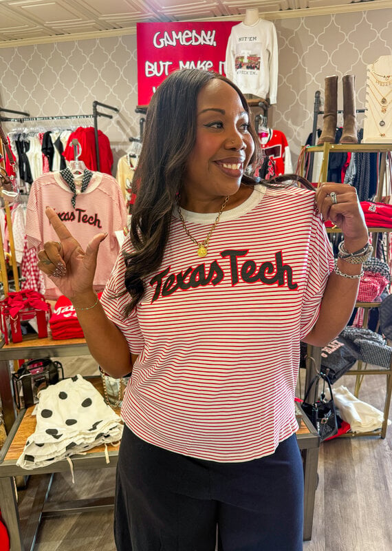 J.HOFFMAN'S - LICENSE *jhoff original design* Texas Tech Scarlet Tee