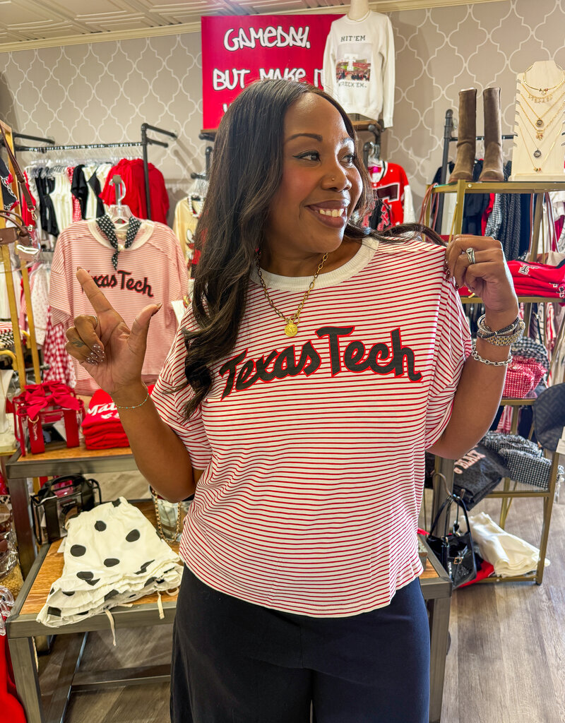 J.HOFFMAN'S - LICENSE *jhoff original design* Texas Tech Scarlet Tee