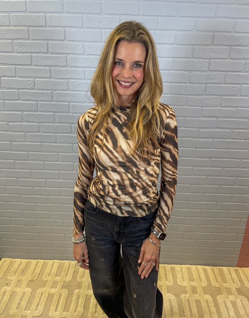 J.HOFFMAN'S Ruth Top in Shadow Zebra