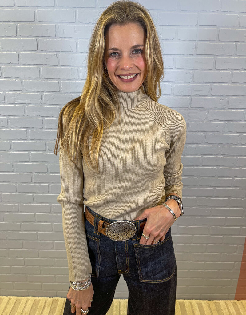 J.HOFFMAN'S Harvest Turtleneck in Khaki