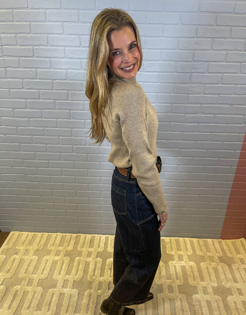 J.HOFFMAN'S Harvest Turtleneck in Khaki
