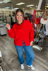 J.HOFFMAN'S Daigoji Cardigan in Rouge