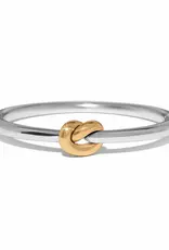 Interlok Single Knot Tow Tone Hinged Bangle
