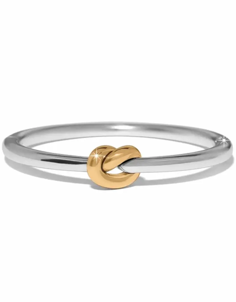 Interlok Single Knot Tow Tone Hinged Bangle