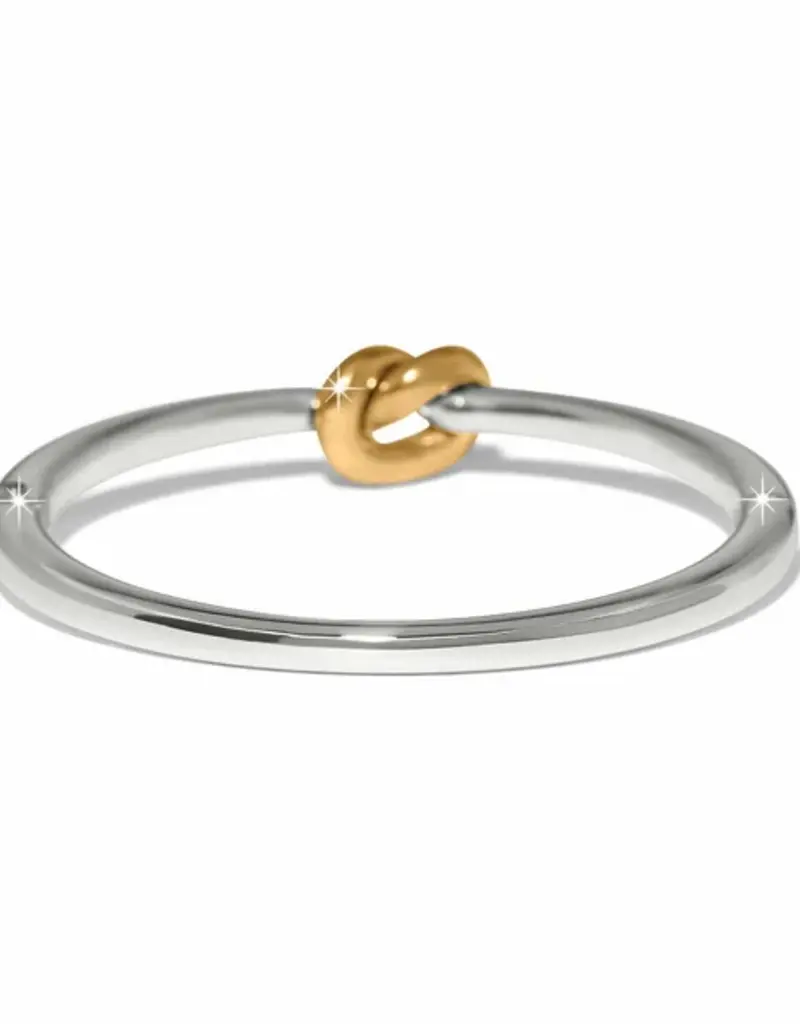 Interlok Single Knot Tow Tone Hinged Bangle