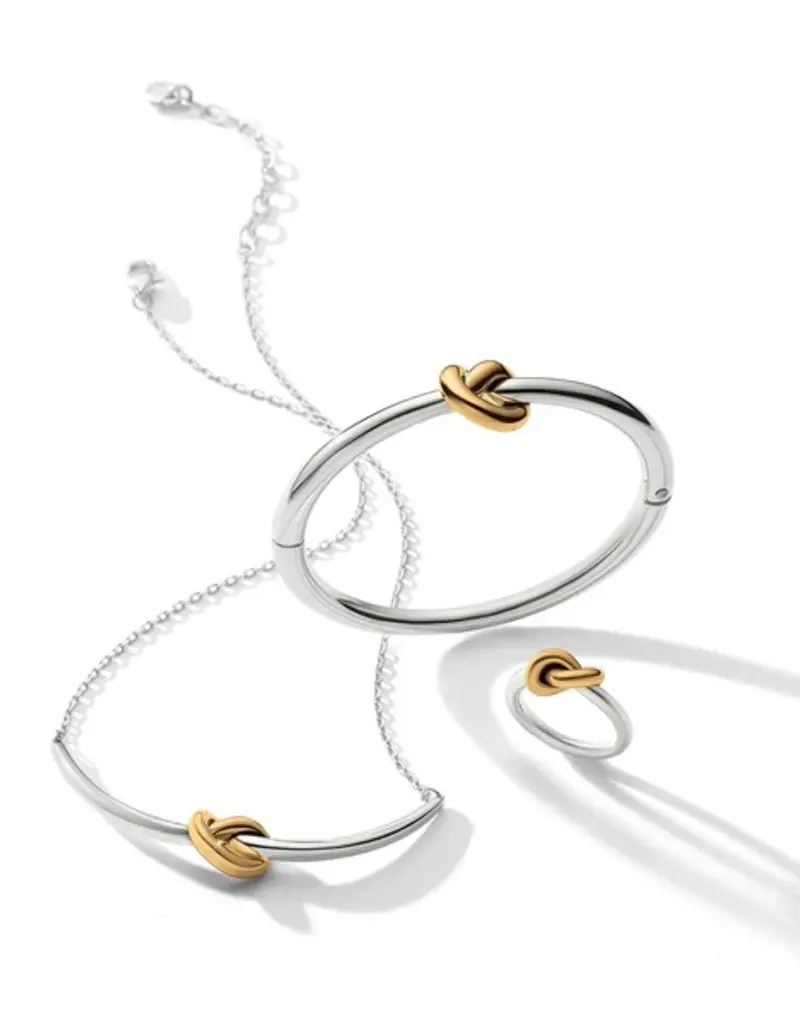 Interlok Single Knot Two Tone Necklace