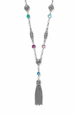 Contempo Color Gems Tassel Necklace