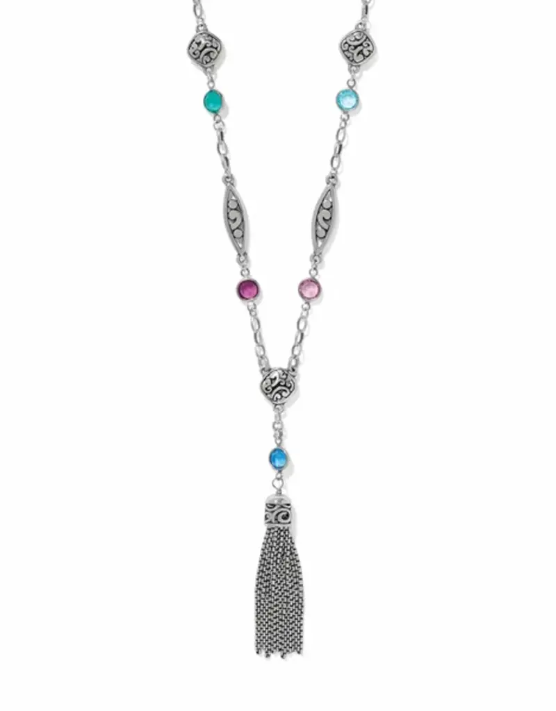 Contempo Color Gems Tassel Necklace