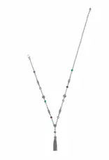 Contempo Color Gems Tassel Necklace