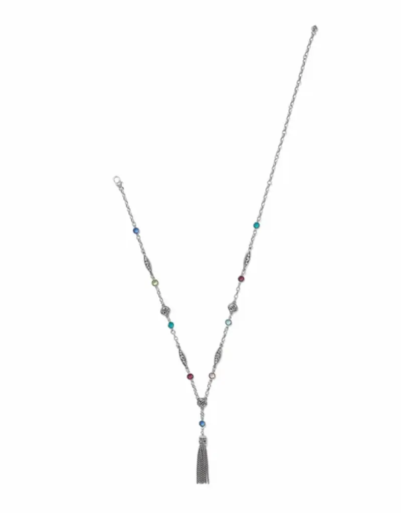 Contempo Color Gems Tassel Necklace