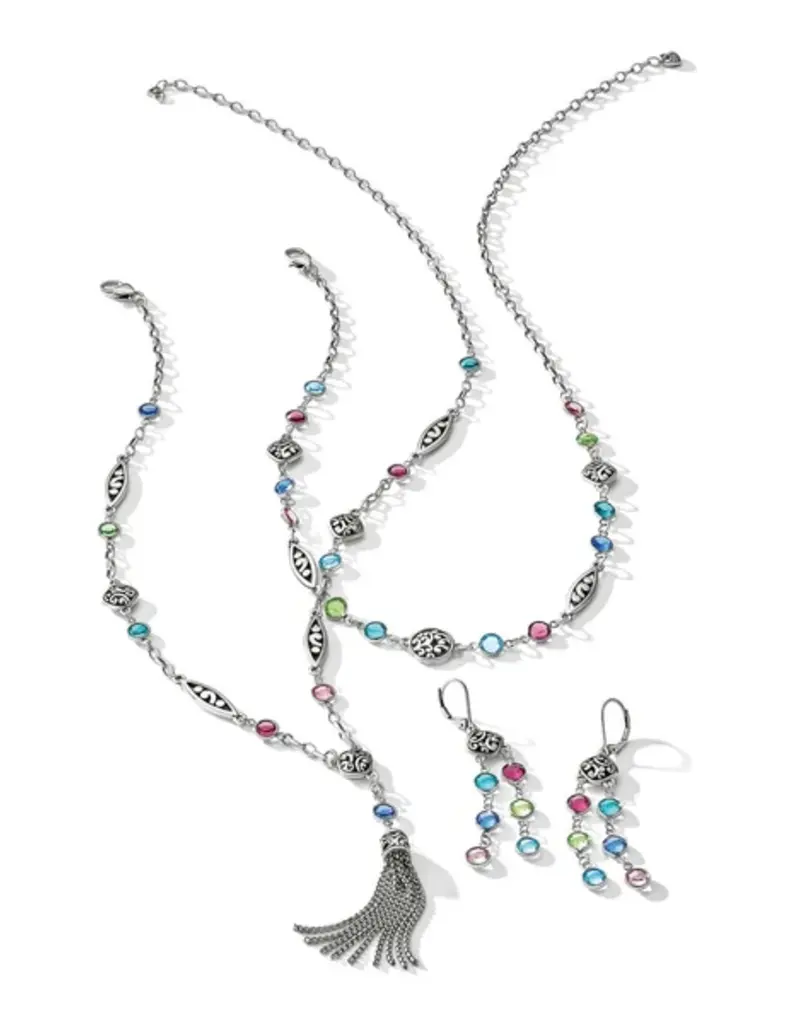 Contempo Color Gems Tassel Necklace