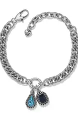 Twinkle Luxe Charm Link Bracelet in Blue