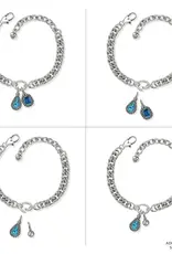 Twinkle Luxe Charm Link Bracelet in Blue