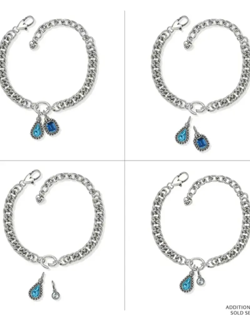 Twinkle Luxe Charm Link Bracelet in Blue