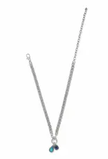 Twinkle Luxe Charm Link Necklace in Blue
