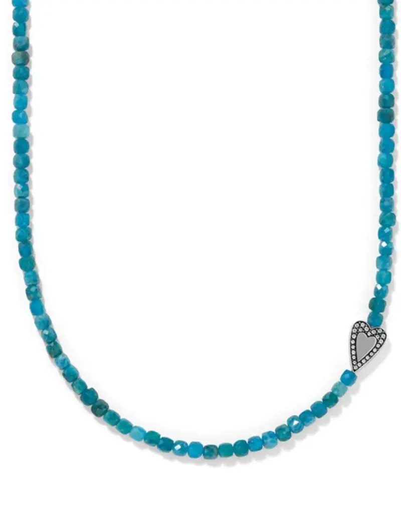 Love Messages Be Bold Necklace in Teal