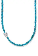 Love Messages Be Bold Necklace in Teal