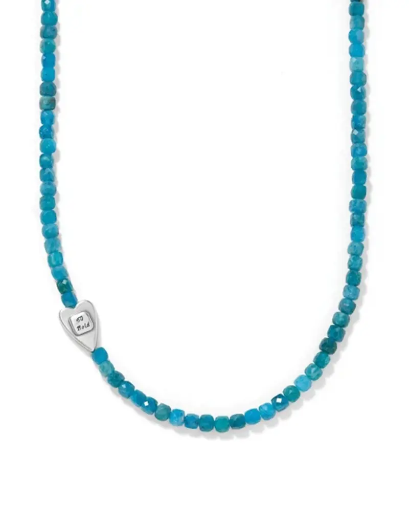 Love Messages Be Bold Necklace in Teal
