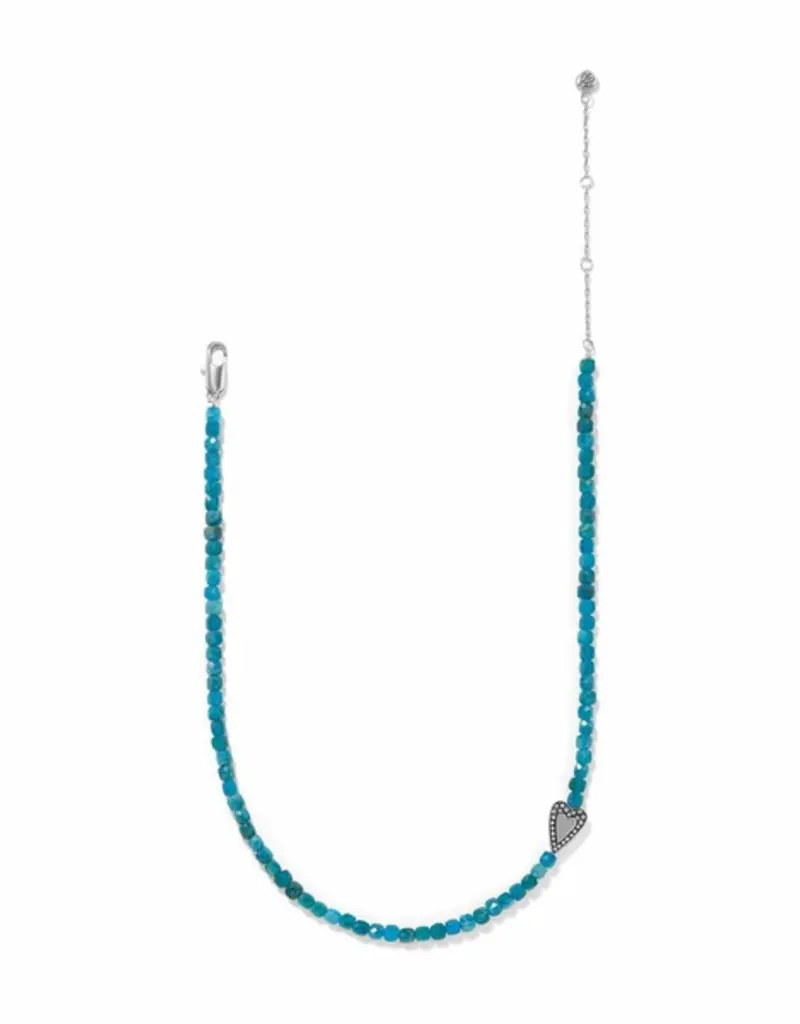 Love Messages Be Bold Necklace in Teal