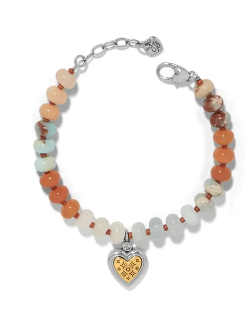 Mosaic Two Tone Heart Beaded Bracelet