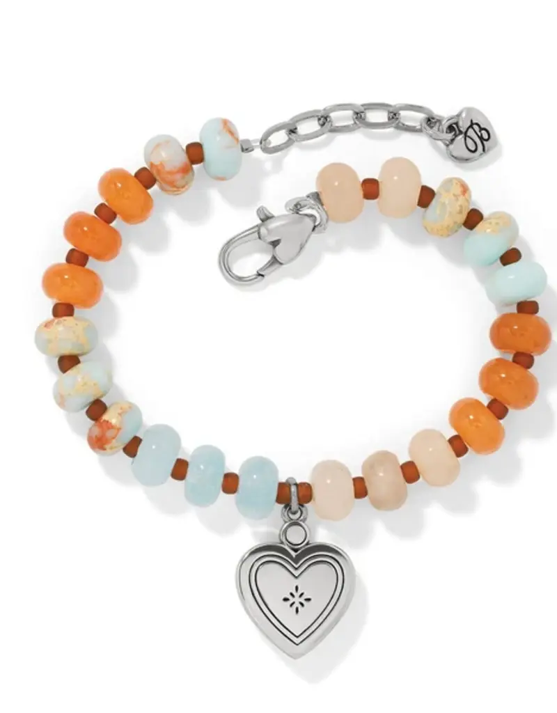 Mosaic Two Tone Heart Beaded Bracelet