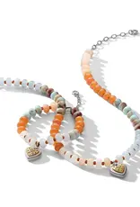 Mosaic Two Tone Heart Beaded Bracelet