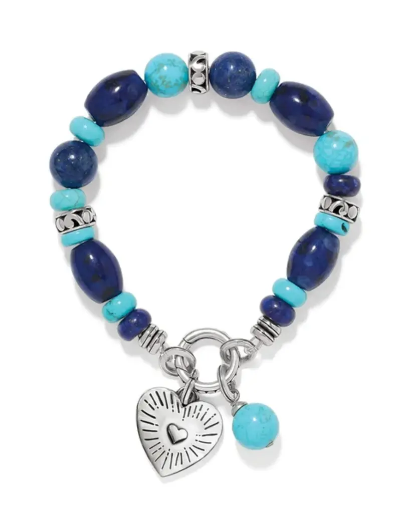 Token Lapis & Turquoise Charm Stretch Bracelet