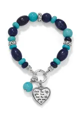 Token Lapis & Turquoise Charm Stretch Bracelet