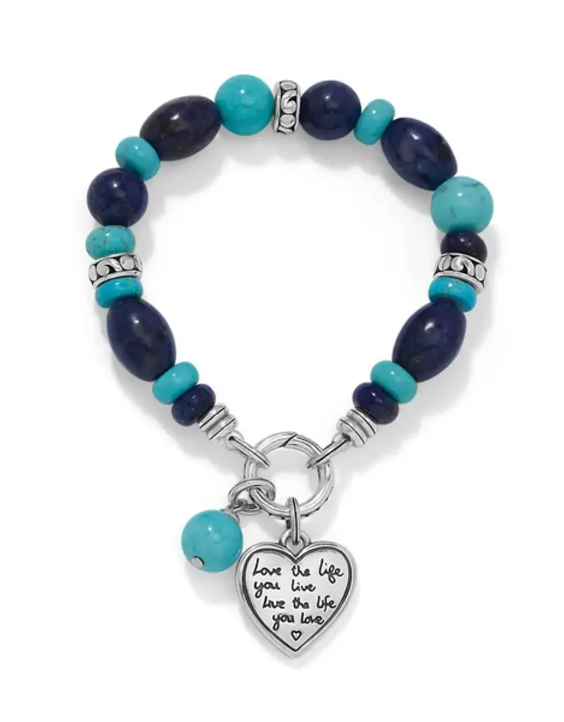 Token Lapis & Turquoise Charm Stretch Bracelet