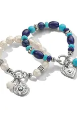 Token Lapis & Turquoise Charm Stretch Bracelet