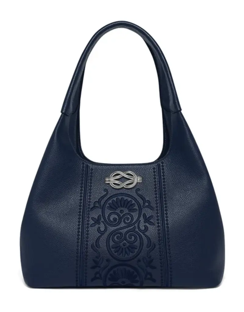 Selene Embroidered Shoulderbag in Midnight