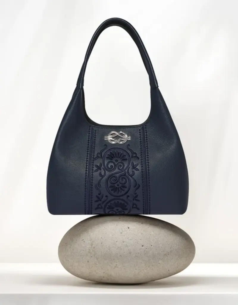 Selene Embroidered Shoulderbag in Midnight