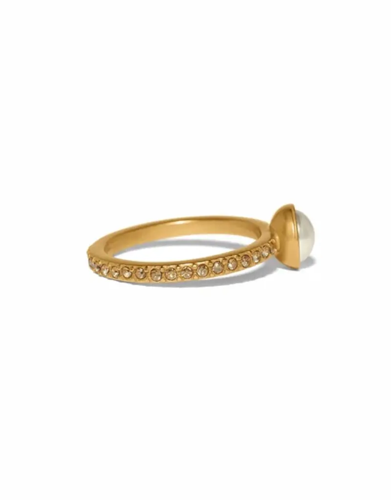 Trust Your Journey Double Pearl Ring