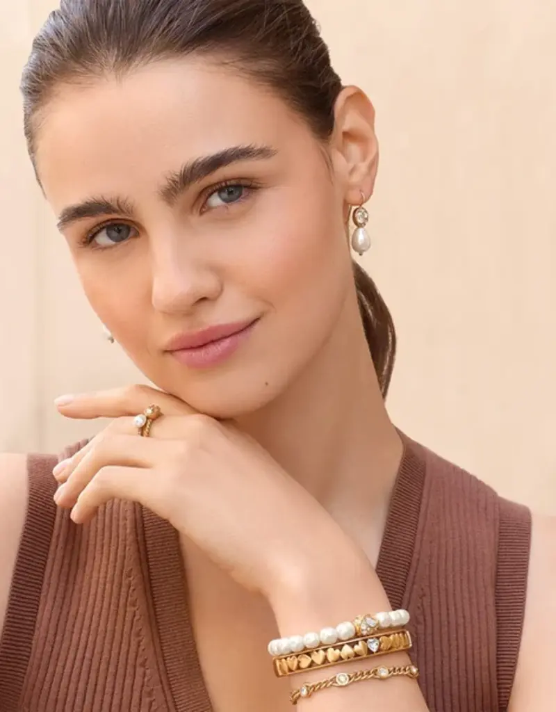 Trust Your Journey Double Pearl Ring
