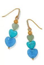 One Heart Multi Heart Beaded French Wire