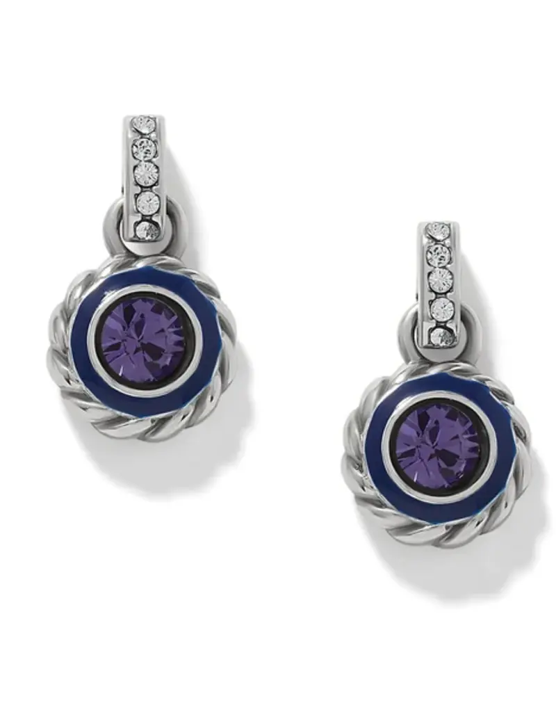 Halo Gemma Petite Round Post Drop in Tanzanite
