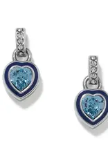 Halo Gemma Petite Heart Post Drop Earrings in Aqua