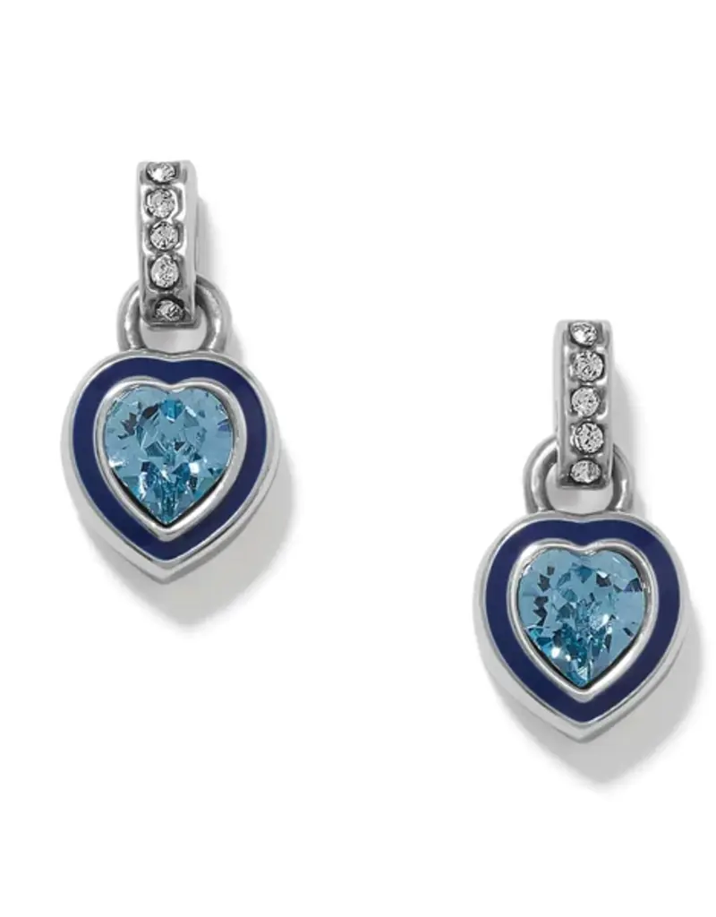 Halo Gemma Petite Heart Post Drop Earrings in Aqua