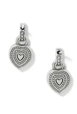 Halo Gemma Petite Heart Post Drop Earrings in Aqua