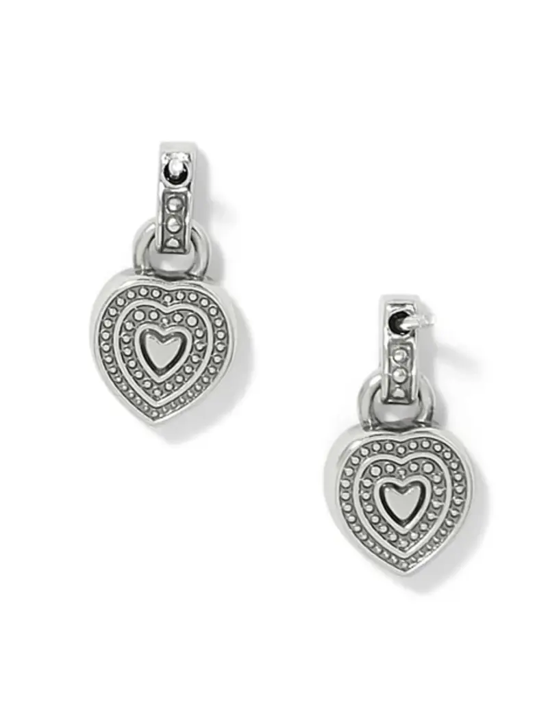 Halo Gemma Petite Heart Post Drop Earrings in Aqua