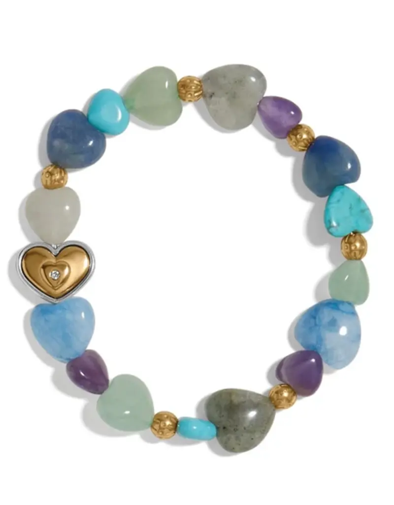 One Heart Multi Heart Beaded Stretch Bracelet