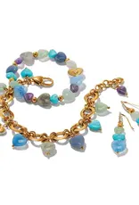 One Heart Multi Heart Beaded Stretch Bracelet