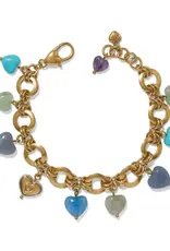One Heart Multi Heart Beaded Link Bracelet
